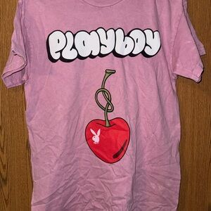 PLAYBOY Cherry Graphic Tee - Pink